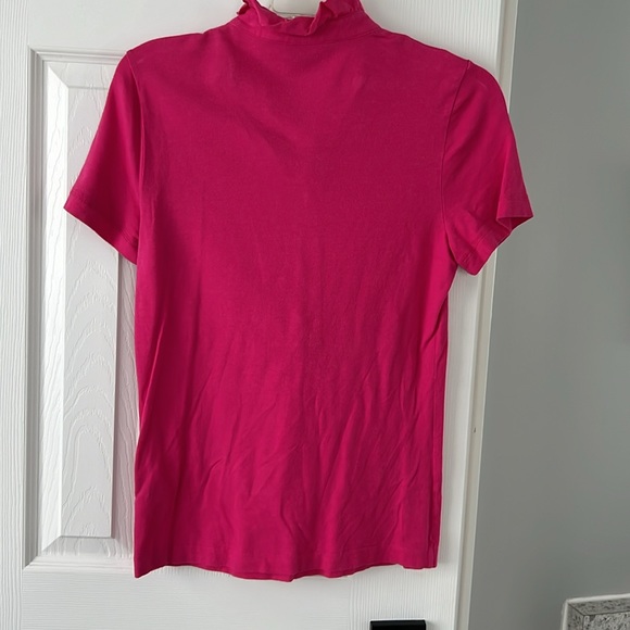 Tory Burch polo with ruffle collar and gold buttons, size M - Picture 4 of 4